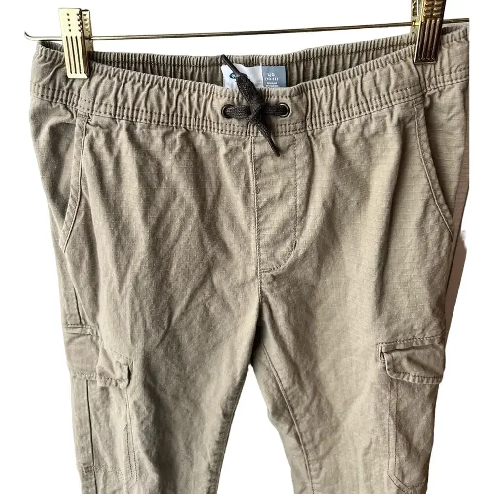Old Navy Khaki Jogger Built-In Flex Pants Sz Large / 10-12 Boys